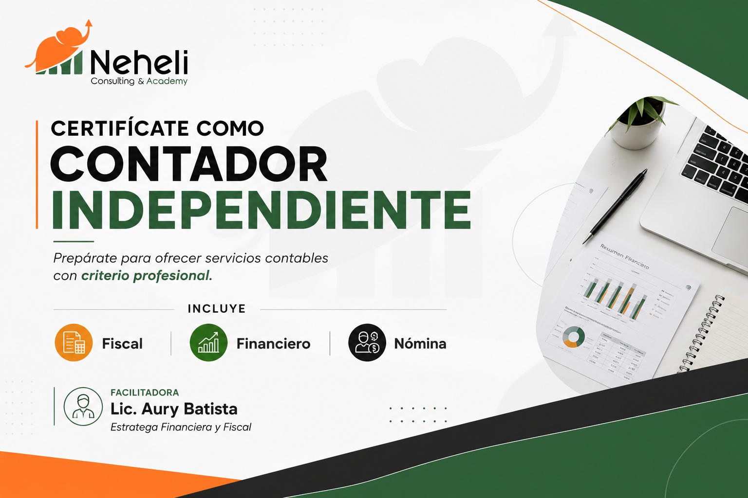 CERTIFICATE COMO CONTADOR INDEPENDIENTE MIÉRCOLES 7:00 a 9:00 PM (24/6)